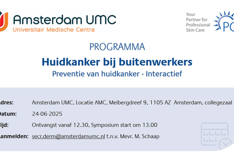 Uitnodiging: Symposium "Huidkanker bij buitenwerkers" op 24 juni in Amsterdam