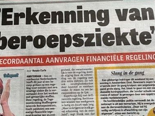 Erkenning van beroepsziekten door gevaarlijke stoffen